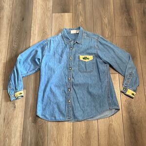 Vintage! Womens Jean John Deere Button Up XL